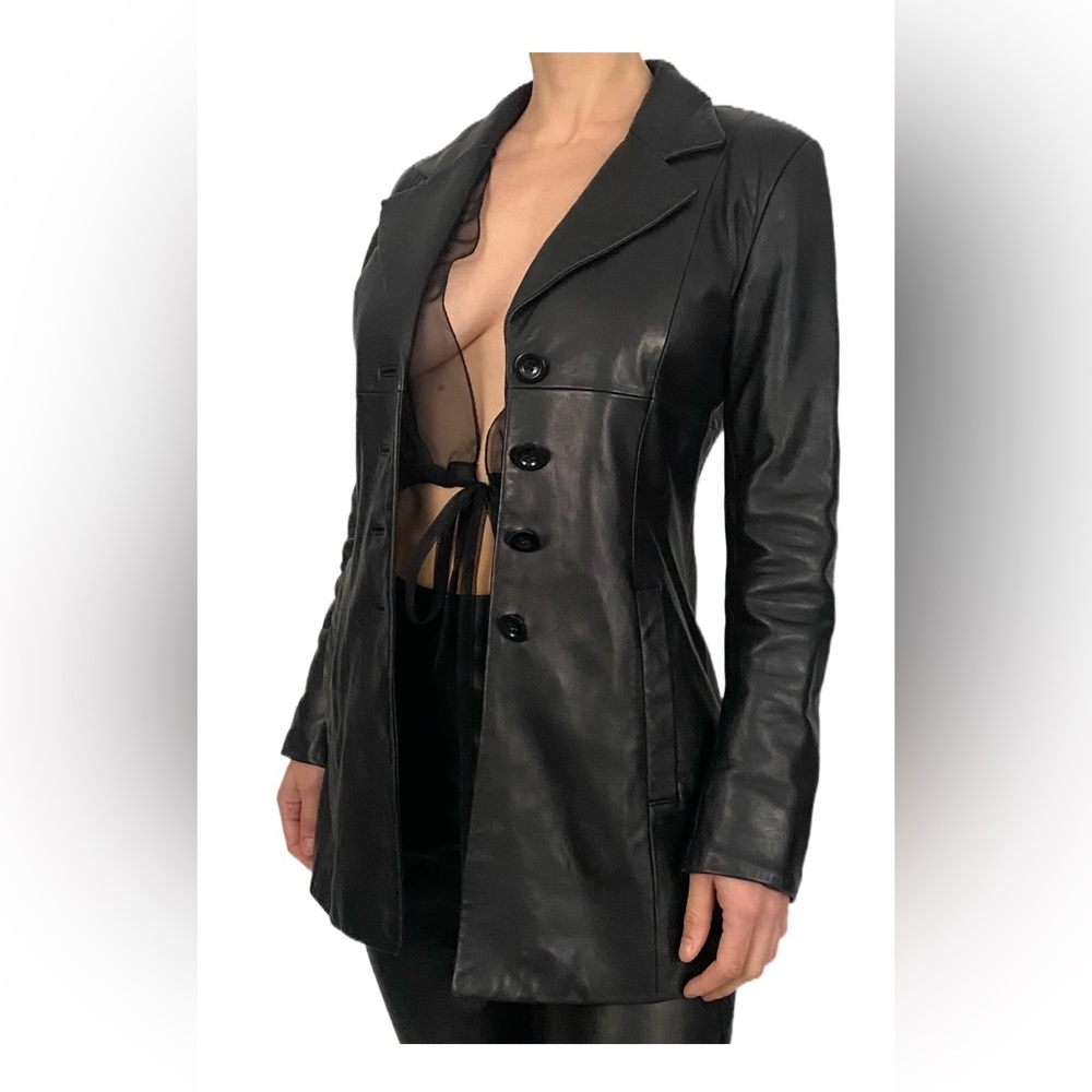 Bebe 90’s Vintage Leather Jacket Size Small